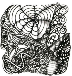 Zentangle drawing